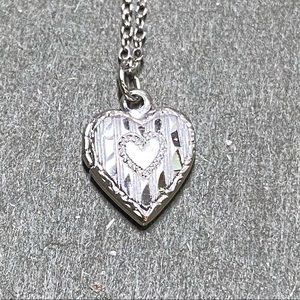 Sterling Silver 925 18” necklace with Heart locket